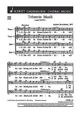 Anton Bruckner Notenblätter Trösterin Musik