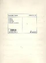 Johann Pachelbel Notenblätter Kanon D-Dur