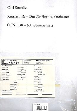 Karl Philipp Stamitz Notenblätter Konzert Es-Dur