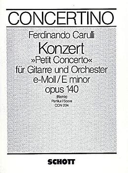 Ferdinando Carulli Notenblätter Konzert e-moll op.140