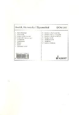 Antonin Leopold Dvorak Notenblätter Humoreske/Zigeunerlied op. 101/7 und 55/4