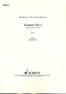 Henryk Wieniawski Notenblätter Konzert d-Moll Nr.2 op.22