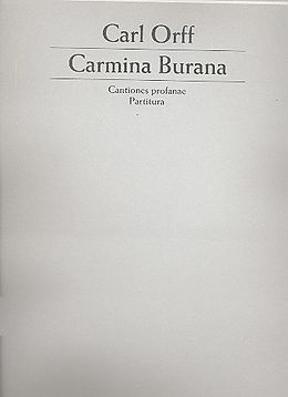 Carl Orff Notenblätter Carmina burana Cantiones profanae