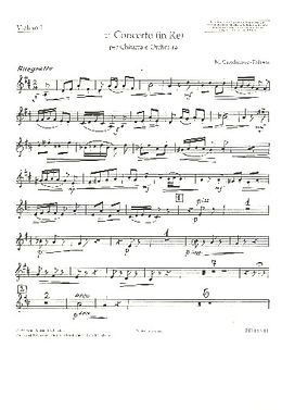 Mario Castelnuovo-Tedesco Notenblätter Konzert D-Dur Nr.1 op.99