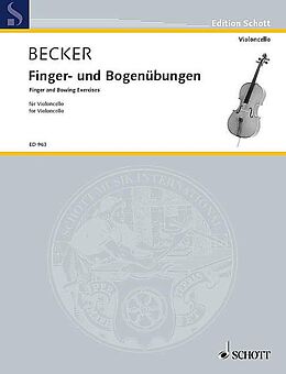 Hugo Becker Notenblätter Finger- und Bogenübungen