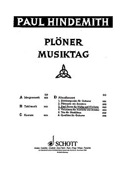 Paul Hindemith Notenblätter Plöner Musiktag