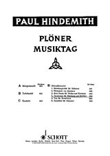 Paul Hindemith Notenblätter Plöner Musiktag