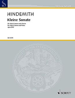 Paul Hindemith Notenblätter Kleine Sonate op. 25/2