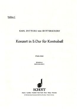 Karl Ditters von Dittersdorf Notenblätter Konzert E-Dur Krebs 172