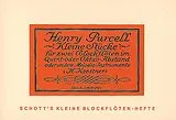 Henry Purcell Notenblätter Kleine Stücke
