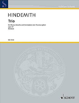 Paul Hindemith Notenblätter Trio op. 47