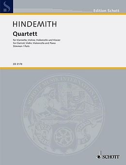Paul Hindemith Notenblätter Quartett (1938) für Klarinette, Violine, Violoncello und Klavier