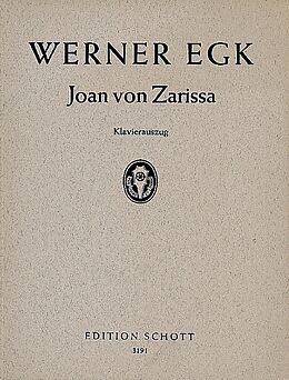 Werner Egk Notenblätter Joan von Zarissa