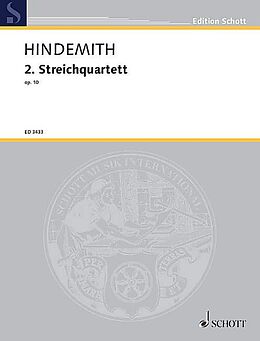 Paul Hindemith Notenblätter 2. Streichquartett f-Moll op. 10