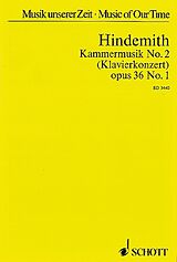 Paul Hindemith Notenblätter Kammermusik Nr.2 op.36,1