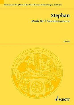 Rudi Stephan Notenblätter Musik für 7 Saiteninstrumente