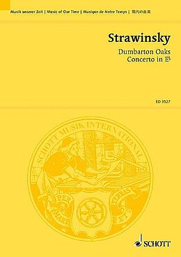 Igor Strawinsky Notenblätter Concerto in Es Dumbarton Oaks
