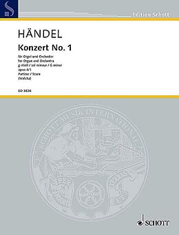 Georg Friedrich Händel Notenblätter Orgel-Konzert Nr. 1 g-Moll op. 4/1 HWV 289