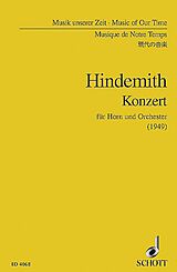 Paul Hindemith Notenblätter Concerto