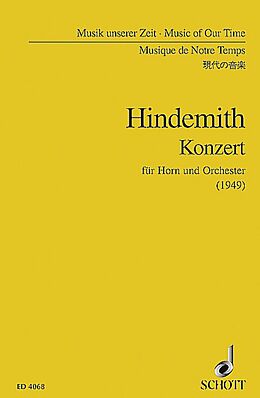 Paul Hindemith Notenblätter Concerto