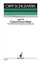 Carl Orff Notenblätter Cantus-firmus-Sätze