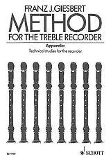 Franz Julius Giesbert Notenblätter Method for the Treble Recorder