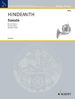 Paul Hindemith Notenblätter Sonate für 4 Hörner