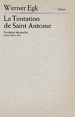Werner Egk Notenblätter La Tentation de Saint Antoine
