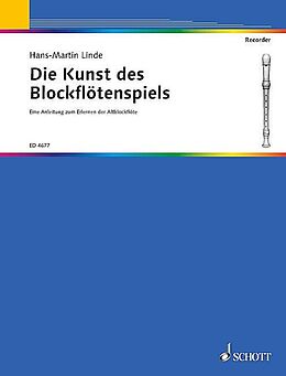 Hans Martin Linde Notenblätter Die Kunst des Blockflötenspiels