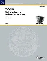 Curt Mahr Notenblätter Melodische und technische Studien
