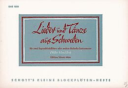  Notenblätter Lieder und Tänze aus Schweden