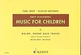 Carl Orff Notenblätter Music for Children vol.2