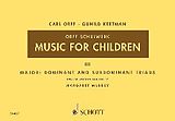 Carl Orff Notenblätter Music for Children vol.3