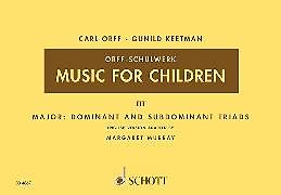 Carl Orff Notenblätter Music for Children vol.3