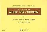 Carl Orff Notenblätter Music for Children vol.4 minor