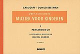 Carl Orff Notenblätter Muziek voor Kinderen Band 1
