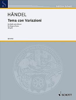 Georg Friedrich Händel Notenblätter Tema con variazioni für Harfe