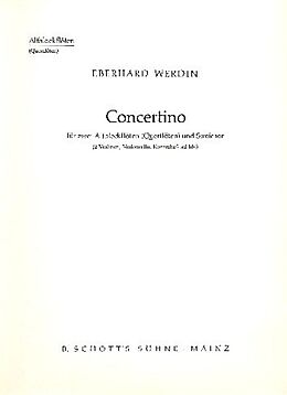 Eberhard Werdin Notenblätter Concertino