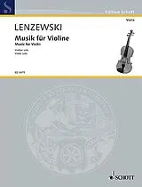 Gustav Lenzewski Notenblätter Musik für Violine solo