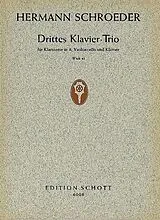 Hermann Schroeder Notenblätter 3. Klaviertrio op. 43