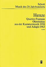 Hans Werner Henze Notenblätter Quattro Fantasie