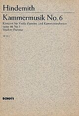 Paul Hindemith Notenblätter Kammermusik Nr. 6 op. 46/1
