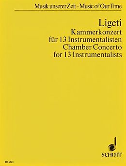 György Ligeti Notenblätter Kammerkonzert