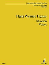 Hans Werner Henze Notenblätter Voices - Stimmen