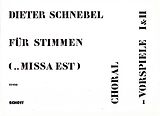 Dieter Schnebel Notenblätter Missa est