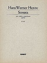Hans Werner Henze Notenblätter Sonata