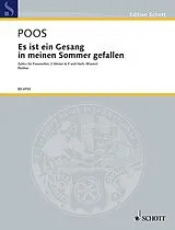 Heinrich Poos Notenblätter Es ist ein Gesang in meinen Sommer gefallen