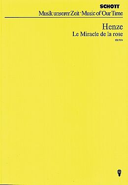 Hans Werner Henze Notenblätter Le Miracle de la Rose