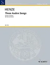 Hans Werner Henze Notenblätter Three Auden Songs