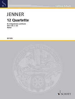 Gustav Jenner Notenblätter 12 Quartette Band 1 (Nr.1-4)